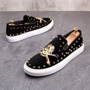 European And American Men's Skull & Bone Fashion Skull Casual Shoes