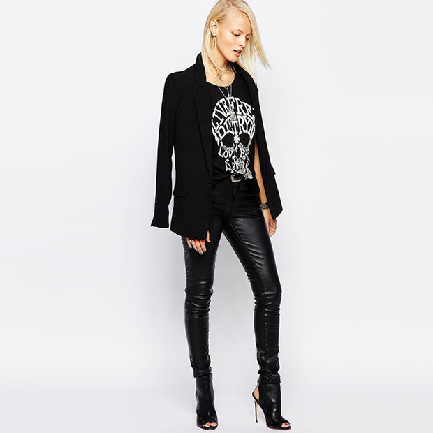 Skull short sleeve " Live Free or Die Trying ", Love hate t-shirt blk & wht