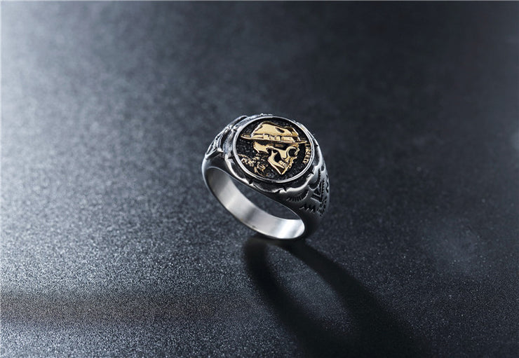 Retro Punk Skull Men's Ring