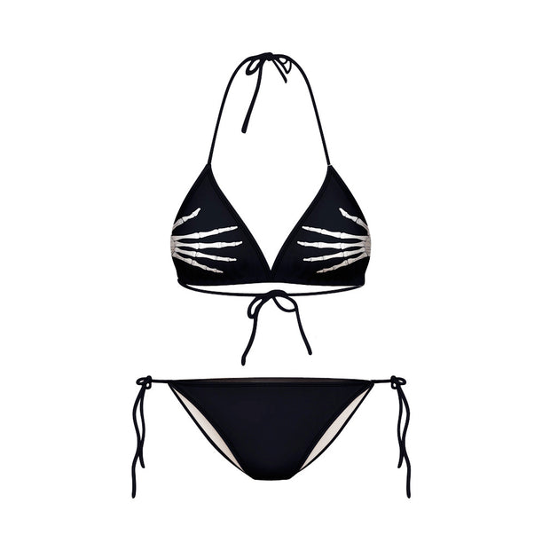 Quick selling, 3D Printed Skeleton finger bikini, Beach Ready Mini Swimsuit