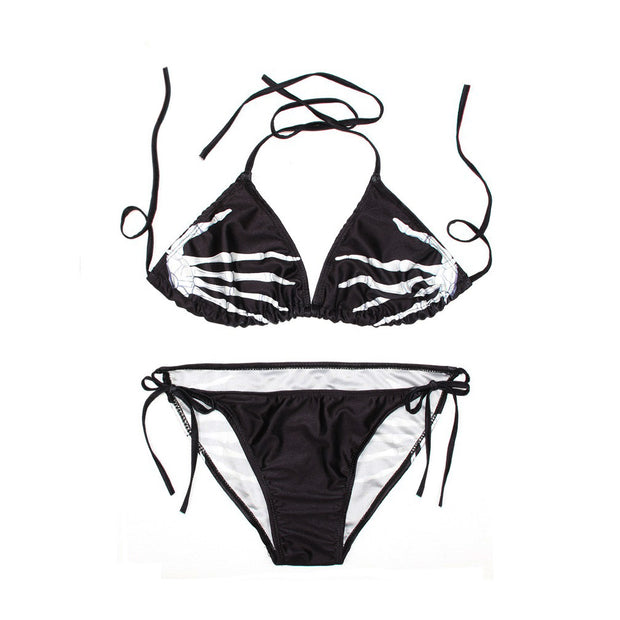 Quick selling, 3D Printed Skeleton finger bikini, Beach Ready Mini Swimsuit