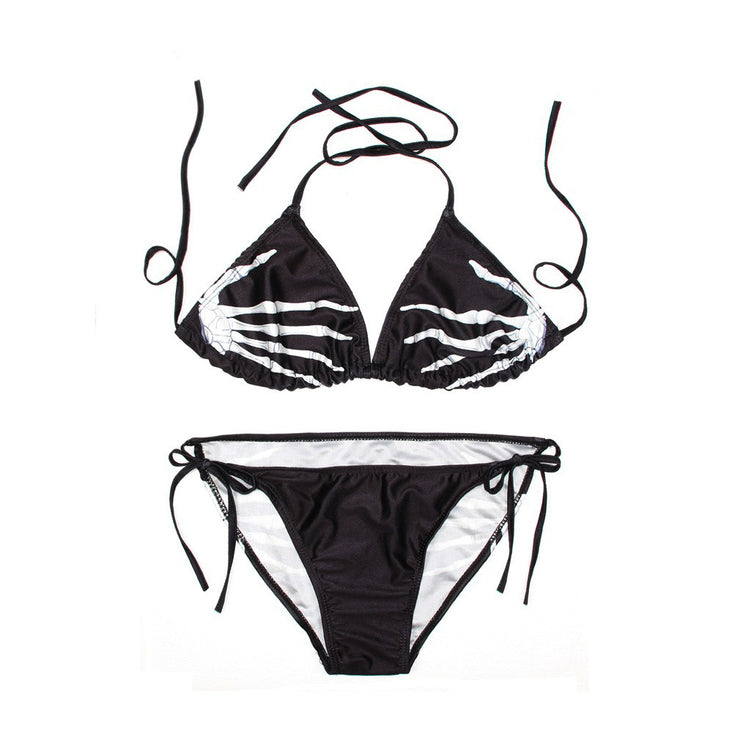Quick selling, 3D Printed Skeleton finger bikini, Beach Ready Mini Swimsuit