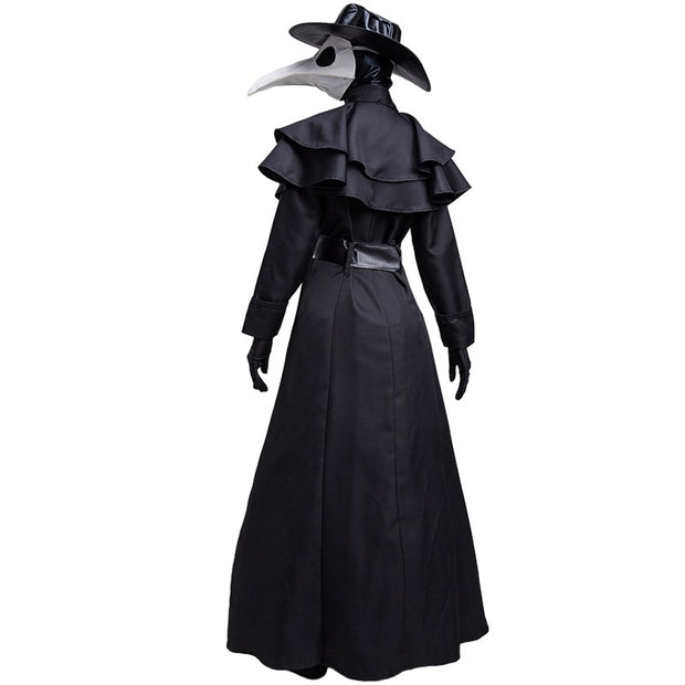 Medieval Steam Punk Plague Doctor Costume Beak Crow Long Mouth Mask