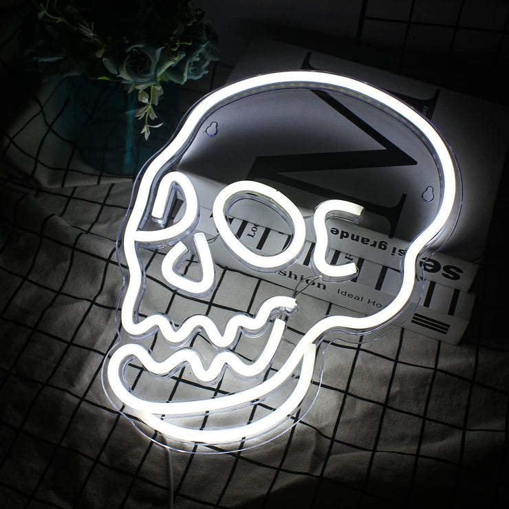 Halloween and any time Decor LED Neon Skull night light