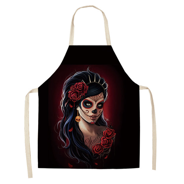 Creative Cotton And Linen Skull Series Apron *26 styles