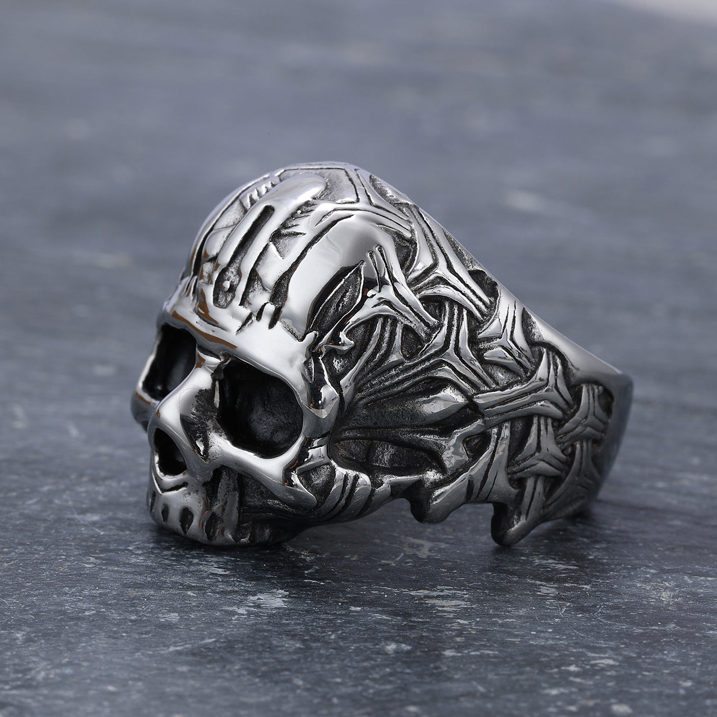 Skull Shaped Men's Titanium Steel Ring