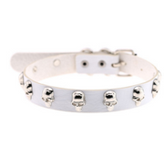 Skull Riveted Leather Choker *16 colors