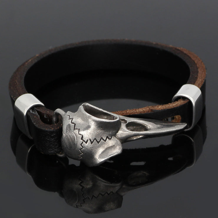 Viking Bracelet Pirate Crow Skull Bracelet