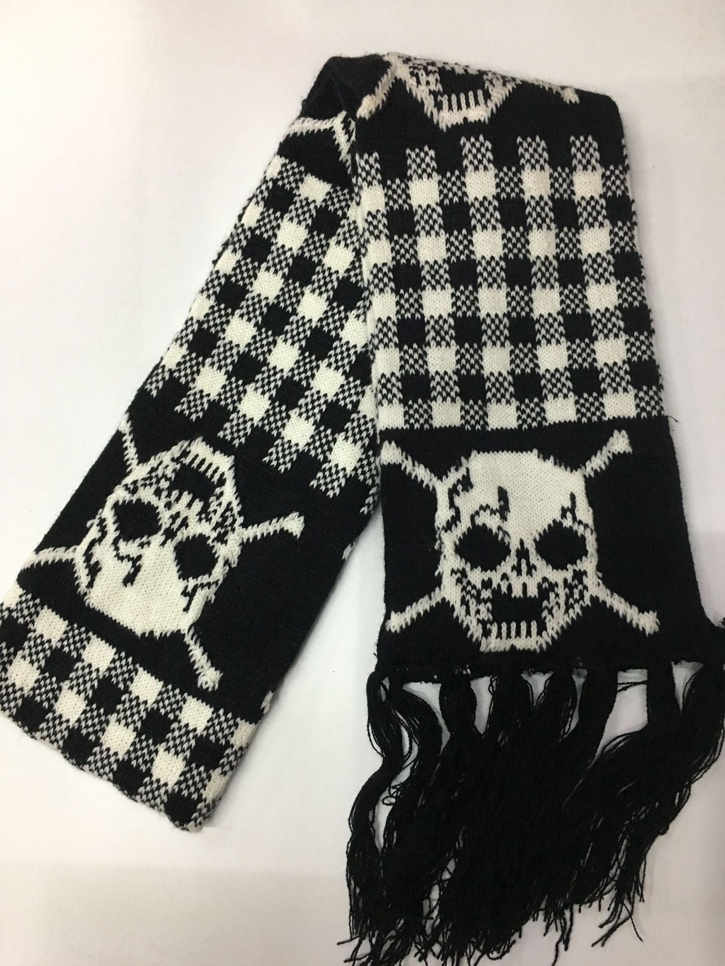 Knitted Jacquard Thickened Warm Casual Skull Scarf *8 Styles
