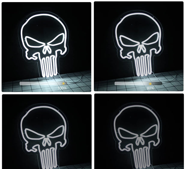 *2 Skull Styles, an LED Neon Red Flaming Eyes & a Creative White Light Molded Atmosphere Decoration