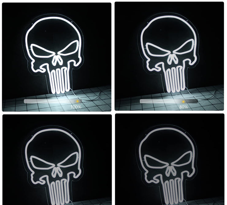 *2 Skull Styles, an LED Neon Red Flaming Eyes & a Creative White Light Molded Atmosphere Decoration
