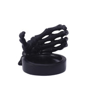 Skull Hand Guard Candlestick Base Halloween-Inspired Jewelry Storage Tray