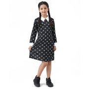 Children's Cos Adams Family Costume Female Skull Dress