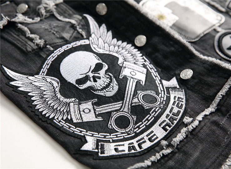Embroidered cowboys with skulls