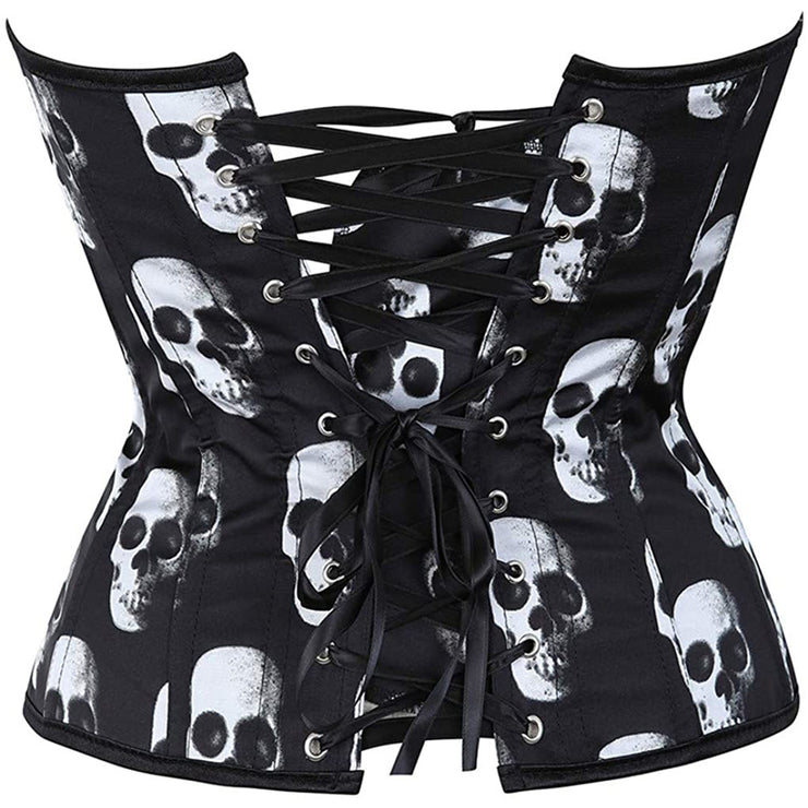 Women's Fashion Simple Skull Printed corset Shapewear