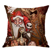 Linen Skull Halloween-inspired Nightmare Xmas Pillow Cover *29 Styles