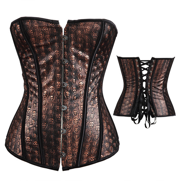 Skull Head Sexy Court Corset Top