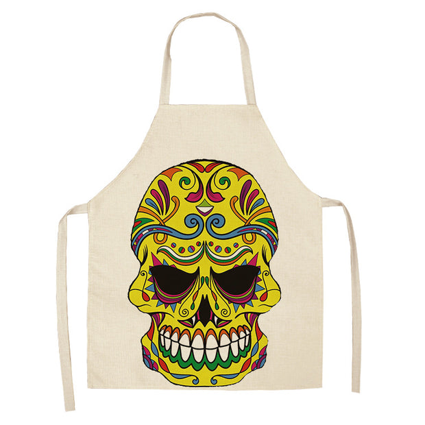 Creative Cotton And Linen Skull Series Apron *26 styles