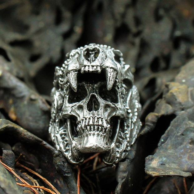 European And American Skull Retro Head-Dress Skull