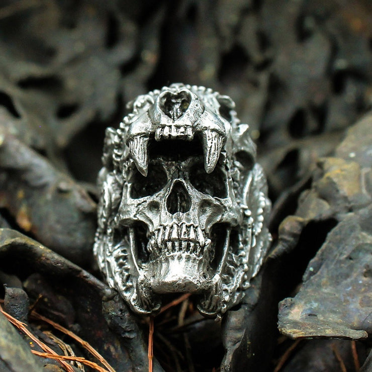 European And American Skull Retro Head-Dress Skull