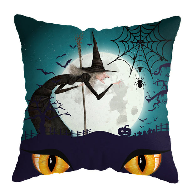 Linen Skull Halloween-inspired Nightmare Xmas Pillow Cover *29 Styles