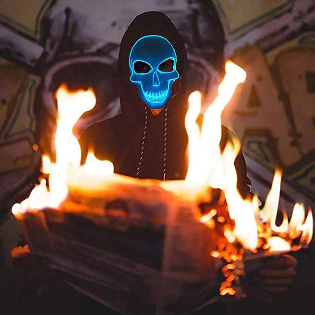 LED skull glowing mask
