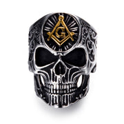 Stainless steel skull ring