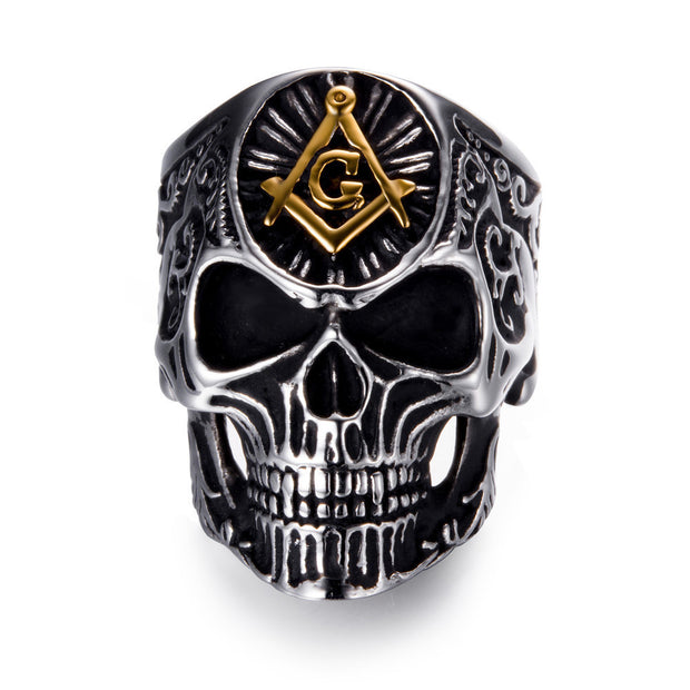 Stainless steel skull ring