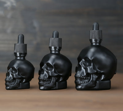 Skull bottle dropper for cocktails. All Glass