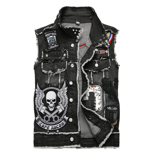 Embroidered cowboys with skulls