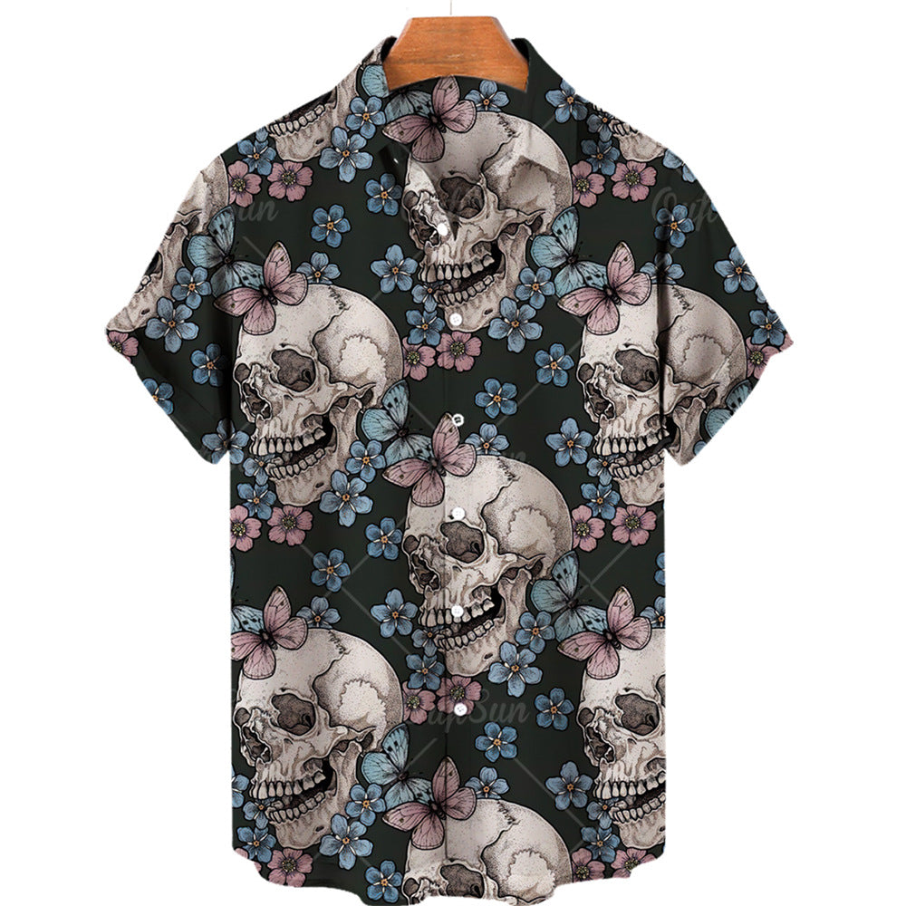 Loose Breathable Vintage  Hawaiian Short-sleeved Shirt *4 Styles