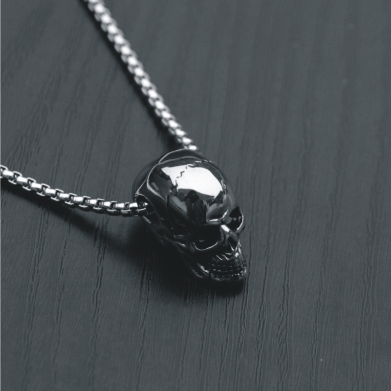 Titanium steel skull necklace