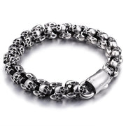 Vintage Titanium Steel Skull Men's Bracelet