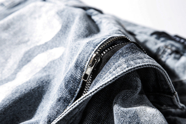 Skull graffiti print jeans