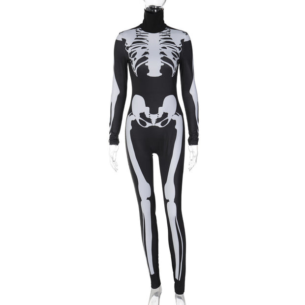 Women's Fashion Skull Skeleton Jumpsuit