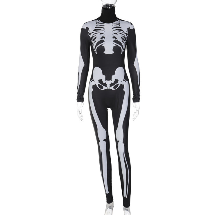 Women's Fashion Skull Skeleton Jumpsuit