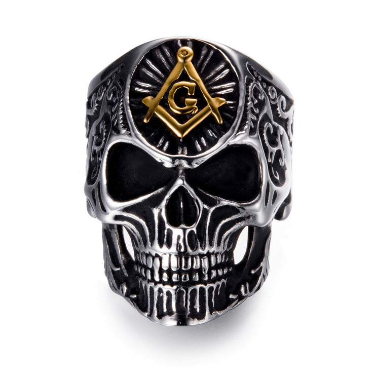 Stainless steel skull ring