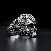 T.S.L. Vintage Sterling Silver Skull Ring