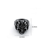 T.S.L. Vintage Sterling Silver Skull Ring