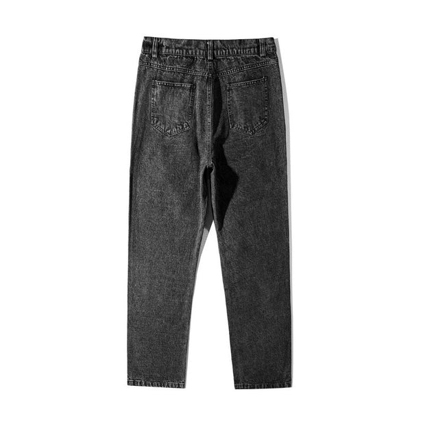 Skull graffiti print jeans