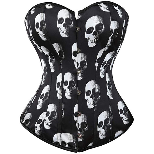 Women's Fashion Simple Skull Printed corset Shapewear