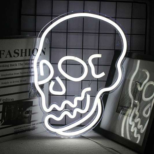 Halloween and any time Decor LED Neon Skull night light