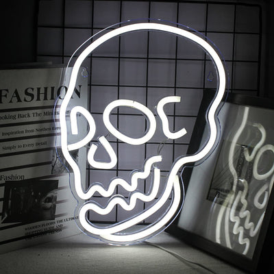 Halloween and any time Decor LED Neon Skull night light