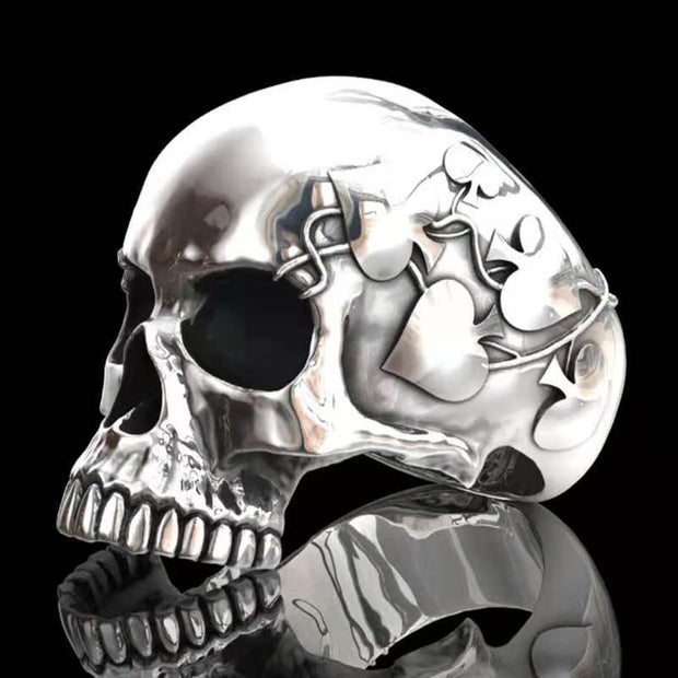 T.S.L Antique Silver Skull Shape Ring