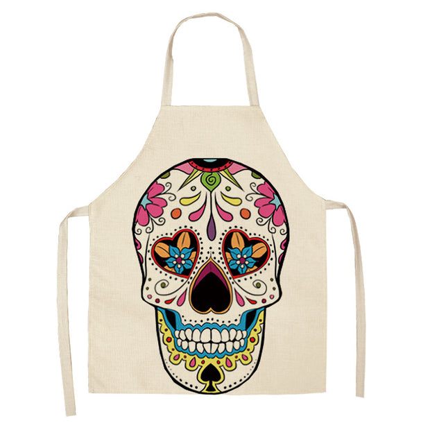 Creative Cotton And Linen Skull Series Apron *26 styles