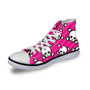 Skull Pattern Custom All Size Canvas Shoes