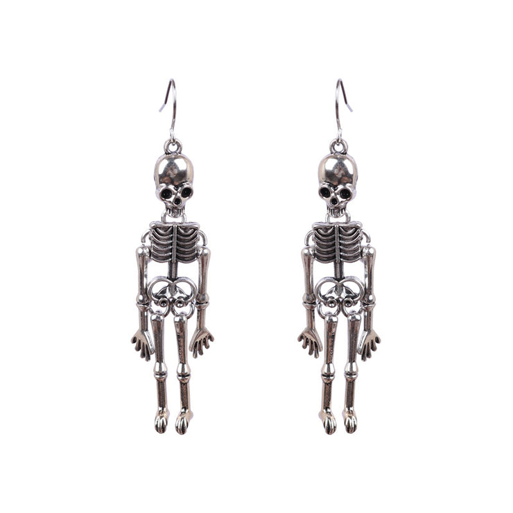 European And American Skeleton Skull Exaggerated Nightclub Earrings