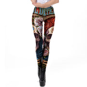 Halloween Skull Pattern Print Ladies Leggings