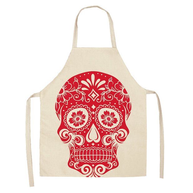 Creative Cotton And Linen Skull Series Apron *26 styles