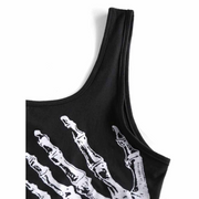 Women's skull print vest